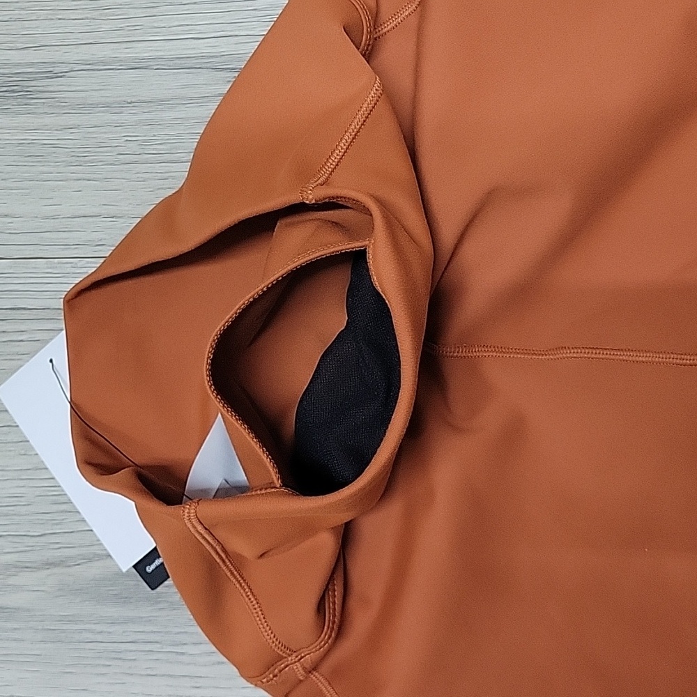 Women's High-Waisted Orange Shorts - Picture 7 of 9